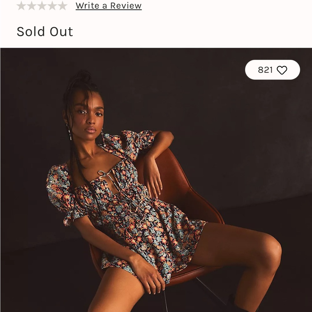 Free People Floral Puff Sleeve Romper